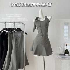 BXOXO - summer inspo Summer Fashion Retro Women's Halter Neck Dress Vintage Sleeveless Midi Dress Streetwear Slim Fit Dress