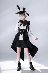 BXOXO - Black Rabbit Theater Jacquard Version Ouji Lolita Girdle