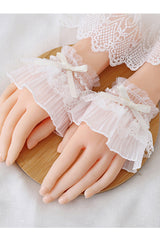 BXOXO - Solid Color Lace Bowknot Sweet Hand Sleeves 2 Colors