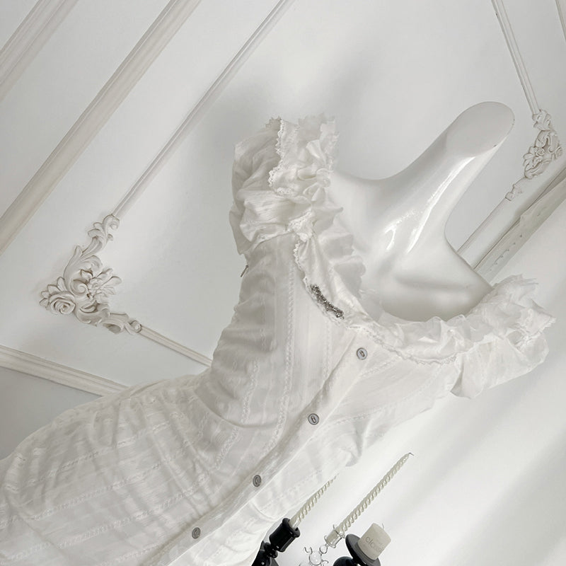 BXOXO - summer inspo Sweet White Kwaii Cute Mini Dress Summer New Fashion Design Princess Short Dresses Elegant Sleeveless Fairycore Dress