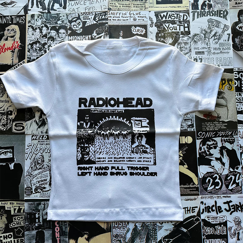 Bxoxo American Retro Casual Sexy Y2K Slim Women's Crop Tops Harajuku Hip Hop Grunge Rock Punk Chic Aesthetic O Neck White Short Sleeve