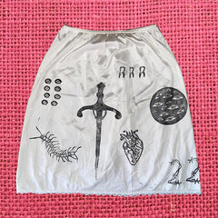 Bxoxo Y2K Grunge gothic hip-hop emo girls rock streetwear punk women's high waist skirt geometric print Chic skirt vintage Harajuku