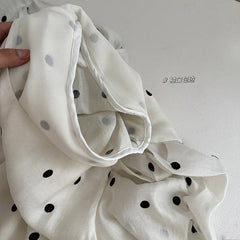 BXOXO - summer inspo Bow Velvet Short Dress+Round Necked Bubble Sleeved Polka Dot Shirt Fashion Two-piece Set Autumn and Winter New