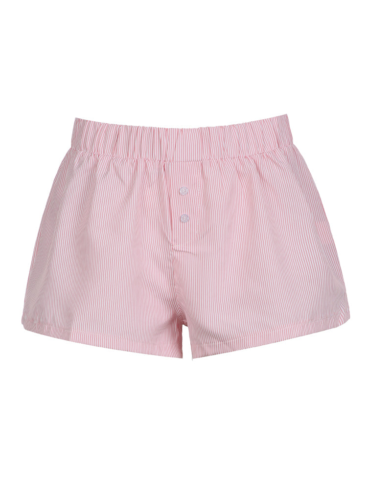 BXOXO - summer inspo Casual Loose Stripe Button Details Summer Shorts Women Vacation Beach Outfits