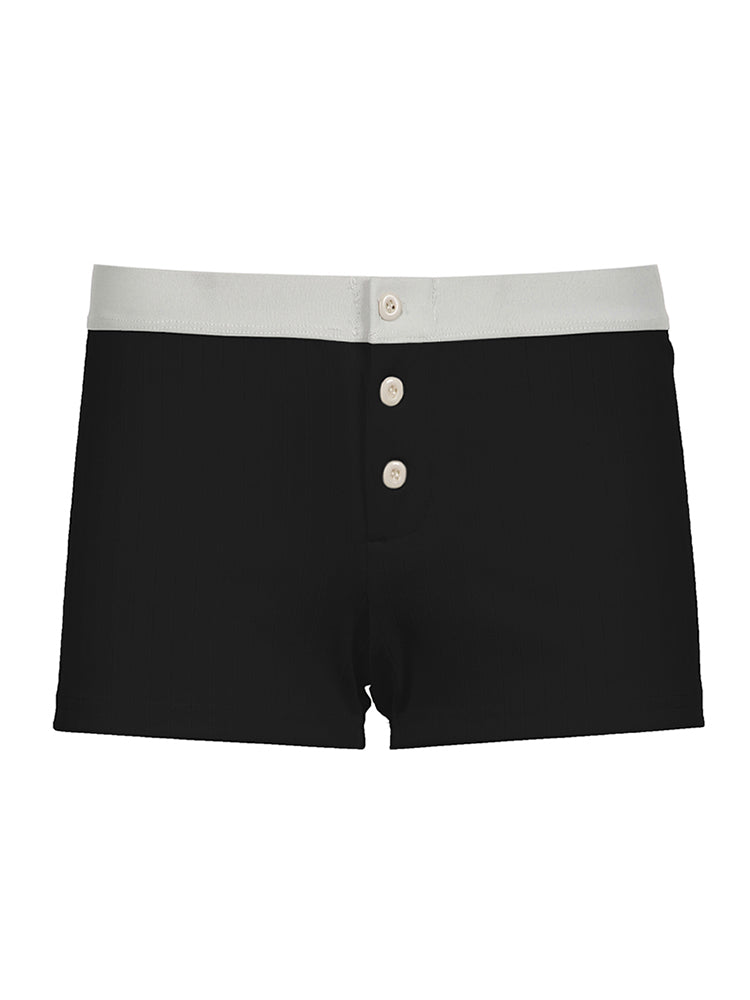 BXOXO - summer inspo Basic Button Up Low Waist Slim Summer Shorts Women