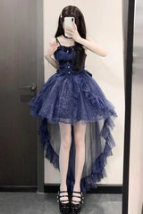 BXOXO - Blue Cardigan Sweet Elegant Princess Lolita Jsk Dress Set