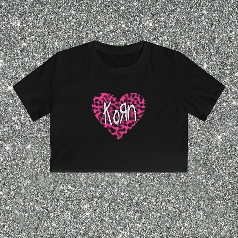 Bxoxo Women's crop tops Y2K punk Gothic aestheti emo girls Harajuku streetwear casual hip hop vintage Harajuku rock summer O-neck tops