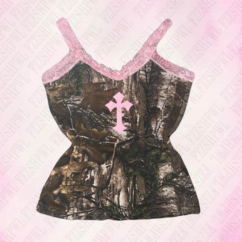 Bxoxo Y2K Women's Sleeveless Suspender New Chic Lace Gothic Aesthetic Punk Emo Girls vintage Streetwear Women's Hot Pants Mini Shorts