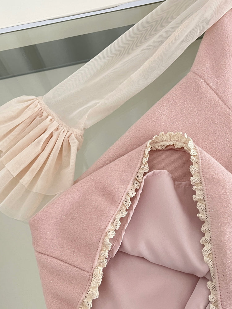 BXOXO Japanese Fashion Sweet Kawaii 2 Piece Set Women Mesh Lace Tops+Splicing Halter Mini Dress Female Casual Cute Designer Suits New