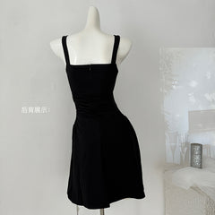 BXOXO - summer inspo French Fashion Suspender Dress Women 2025 Summer Gentle Style Elegant Sleeveless A-Line Dress