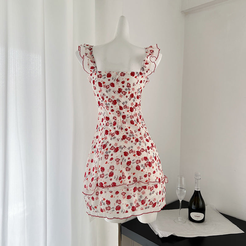 BXOXO - summer inspo Elegant Sexy Sweet Flowers Fairy Dress Vintage 2025 New Women Floral Dress Casual Slim Sleeveless Dress Vestidos