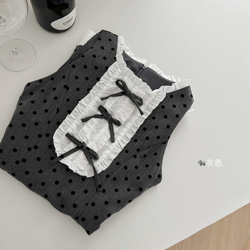 BXOXO - summer inspo Sweet and Spicy Polka Dot Sleeveless Dress for Women Summer New Chic Spicy Girl Waist Slimming A-line Short Dress