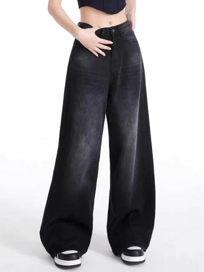 Vintage Black Wash High Rise Boyfriend Jeans