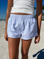 BXOXO - summer inspo Casual Loose Stripe Button Details Summer Shorts Women Vacation Beach Outfits
