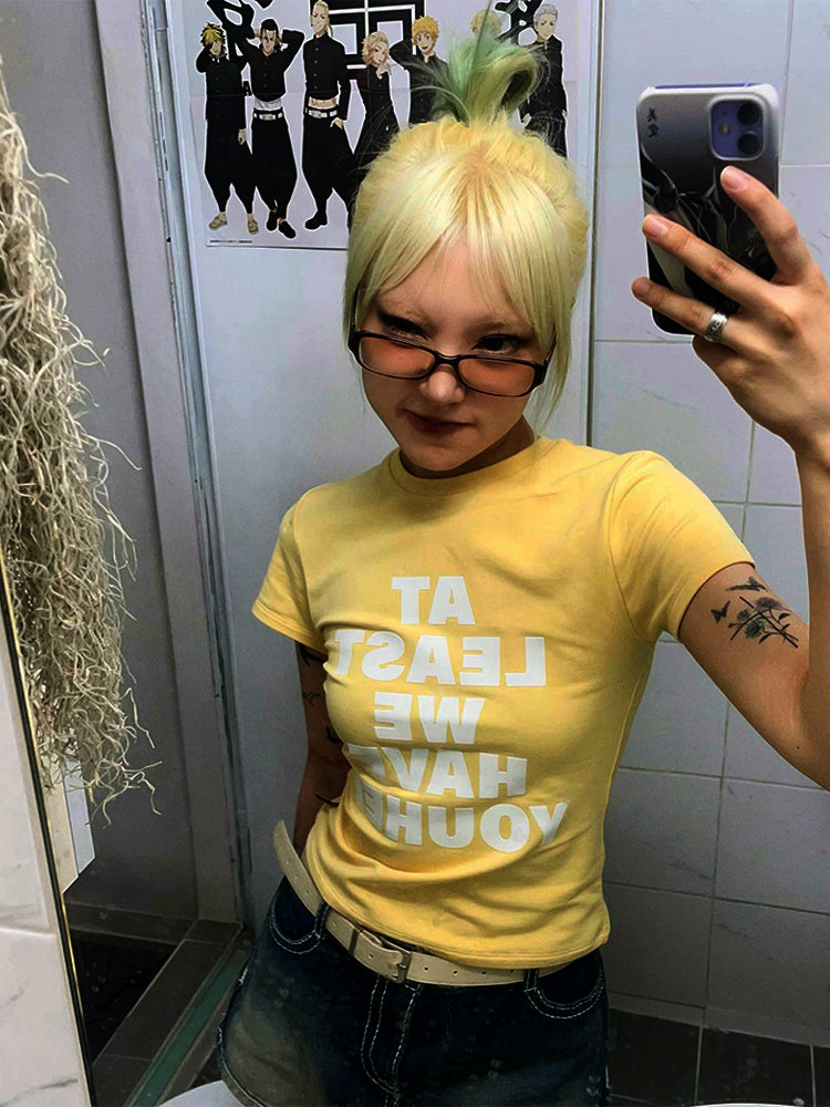 Bxoxo Streetwear Hip Hop Fashion Rock Y2K Slim Harajuku vintage women's Crop Tops Hot Girls Punk Style Letter Print Baby short sleeves