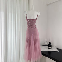 BXOXO - summer inspo Women Fashion Sleeveless Suspender Wrapped Hip Long Dress Spring/Summer New Elegant Slimming Fishtail Dress