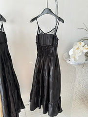 BXOXO - summer inspo French Style Beach Vacation Slip Dresses Women Sleeveless V-Neck Suspender Dress Simple Elegant Lace Patchwork Long Dress