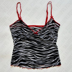 Bxoxo Streetwear Fashion Versatile Striped Women Sleeveless Camisole Tops Hip Hop Punk Rock New Summer Sexy Bowknot baby Crop Tops emo