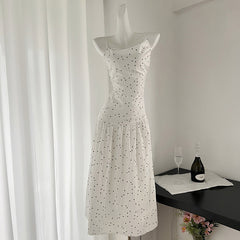 BXOXO - summer inspo 2025 New Suspender Dresses Slim Sleeveless Summer Patry Beach Style Spaghetti Strap Dress Women Clothes Temperament Dress