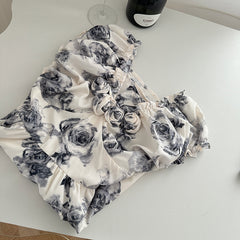 BXOXO - summer inspo Chic Design Street Style Three-Dimensional Flower Dress Summer New Fashion Vintage V-neck Dresses