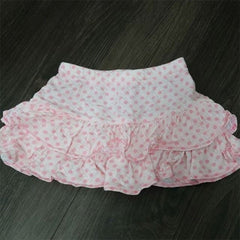 Bxoxo Women's Skirt Fashion Streetwear Pink Polka Dot Pattern Sports Casual Style vintage Y2K Emo Girls Sweet Harajuku Cute Slim Skirt
