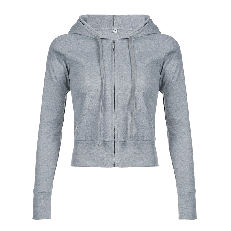 BXOXO - summer inspo Solid Knitted Autumn Winter Women’s Sweats Cardigan Long Sleeve Ribbed Causal Basic Fashion Zip Up Hooded Coat