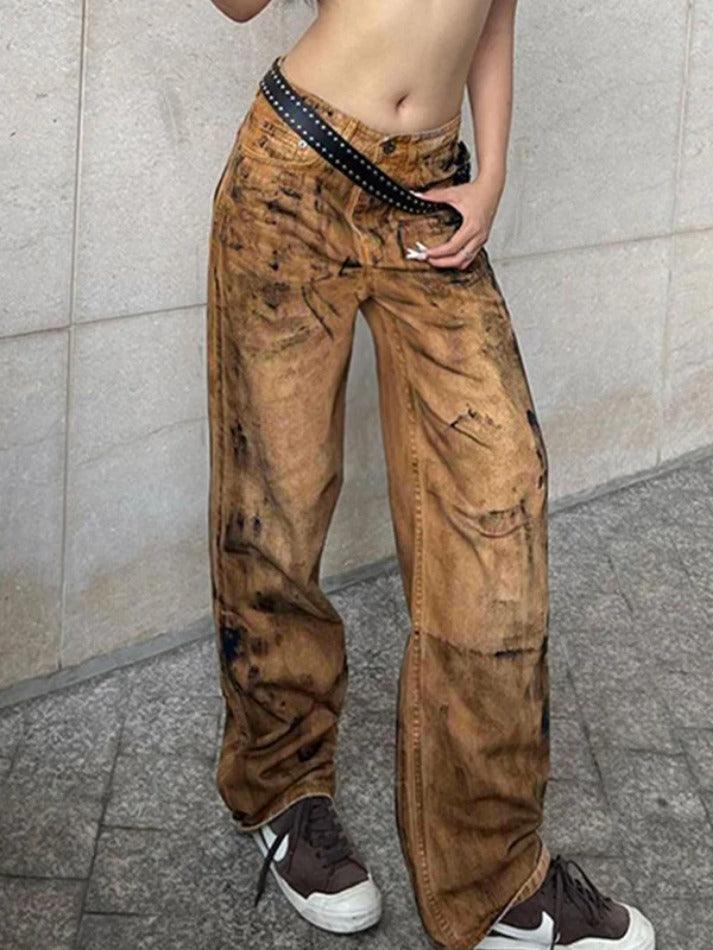 Street Tie Dye High Rise Boyfriend Jeans