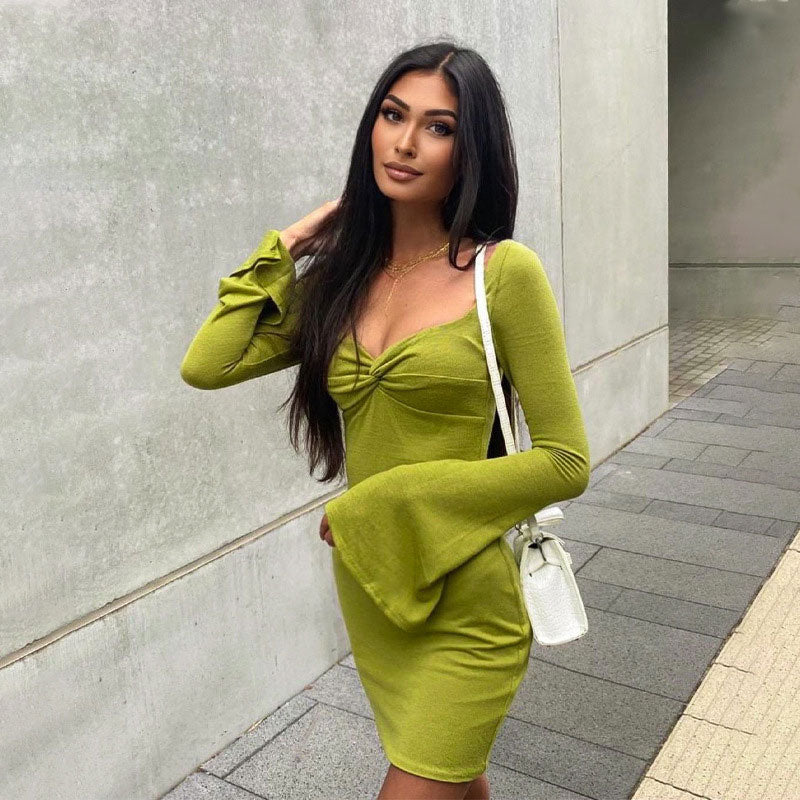 Long Sleeve Bodycon Mini Dress 