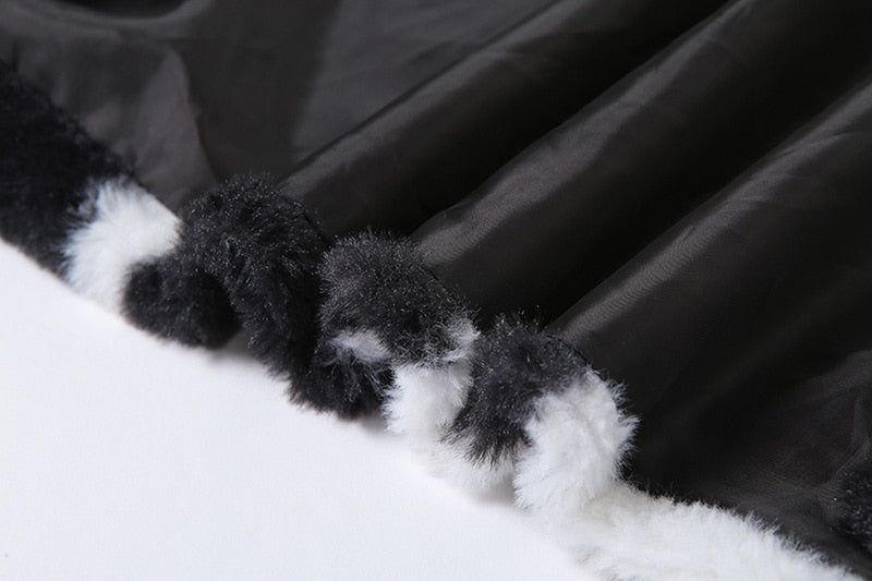 BXOXO - Faux Fur Cow Print Jacket