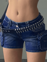 Street Low Rise Denim Shorts