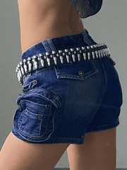 Street Low Rise Denim Shorts