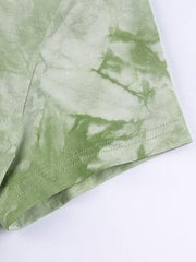 Tie-Dye Butterfly Print Crop Top