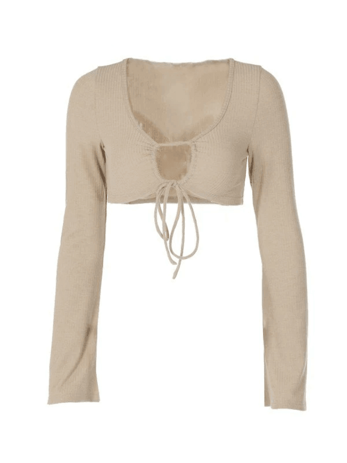 Tie Front Bolero Knit Top