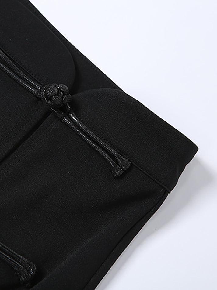 Vintage Buttoned Split Midi Skirt