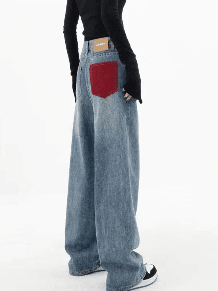 Vintage Contrast 90s Boyfriend Jeans