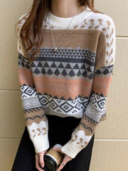 Vintage Jacquard Knit Sweater