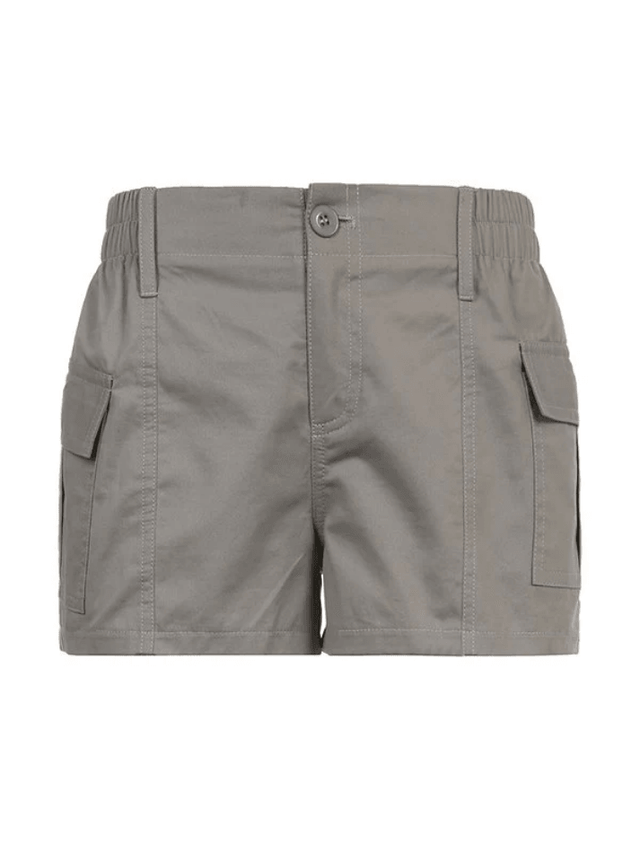 Vintage Low Rise Asymmetric Cargo Shorts