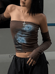 Vintage Off Shoulder Long Sleeve Tee
