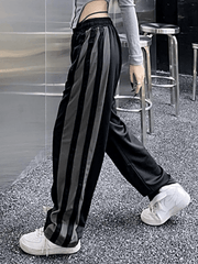 Vintage Side Striped Black Sweatpants