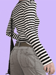 Vintage Striped Long Sleeve Tee