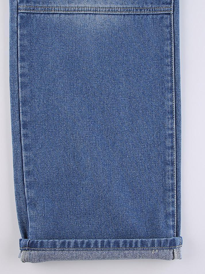 Vintage Washed Heart Print Jeans
