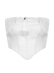 Vintage Zipper Bandeau Tops