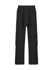 Washed Pocket Patched Cargo Jeans