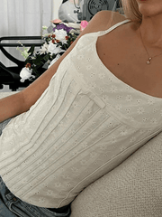 White Broderie Lace Corset Top