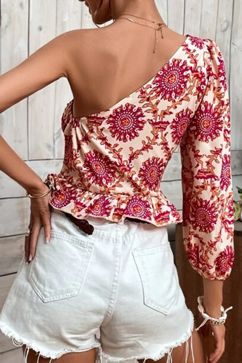 Bxoxo - Vacation Print Flounce Tops