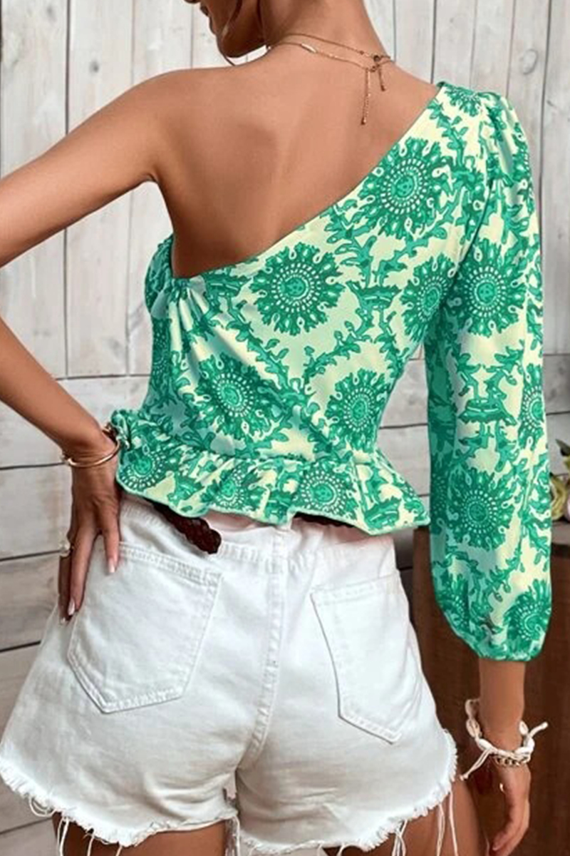 Bxoxo - Vacation Print Flounce Tops