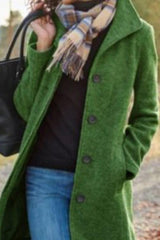 Bxoxo - Casual Solid Patchwork Turn-back Collar Outerwear(4 Colors)