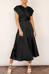 Bxoxo - Celebrities Elegant Solid Bandage U Neck Dresses(6 Colors)
