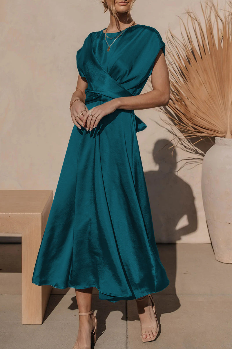 Bxoxo - Celebrities Elegant Solid Bandage U Neck Dresses(6 Colors)