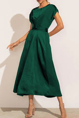 Bxoxo - Celebrities Elegant Solid Bandage U Neck Dresses(6 Colors)